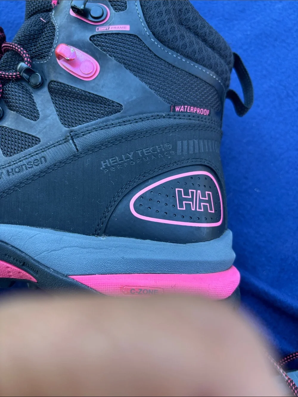 Helly Hansen Black and Pink Women's Waterproof Hiking Boots.ODIN